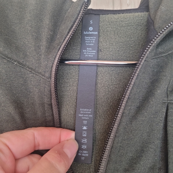 Men's Lululemon City Sweat Zip Hoodie Olive Size Small - Picture 4 of 5